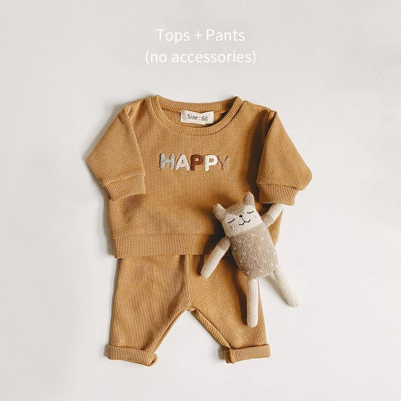 2023 Spring Fashion Baby Clothing Baby Girl Boy Clothes Set Newborn Sweatshirt + Pants Kids Suit Outfit Costume Sets Accessories